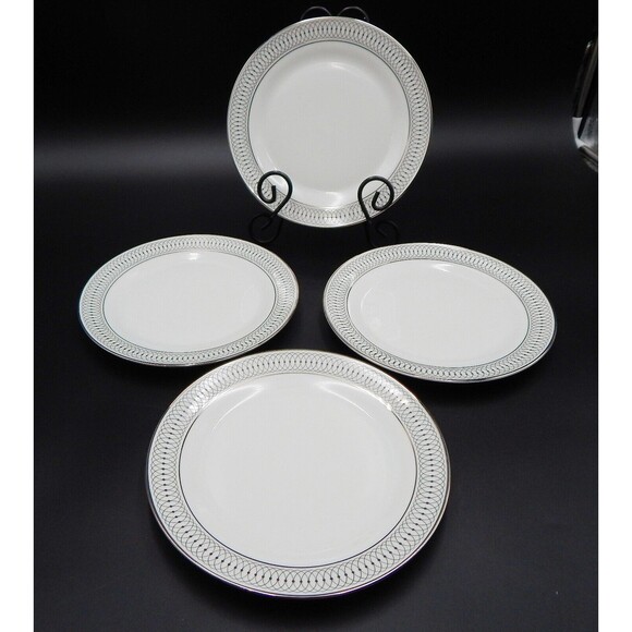 Tirschenreuth Bavaria The Elgin Salad Plates Set of 4 Germany 7-1/2 Inch Silver - Picture 2 of 12